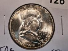 Very Choice Brilliant Uncirculated 1952 Franklin Half Dollar FBL