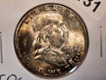 Very Choice Brilliant Uncirculated 1954 Franklin Half Dollar