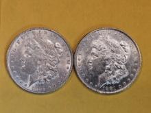 1898 and 1881-O Morgan Silver Dollars