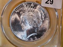 CACG 1923 Peace Dollar in Mint State 63