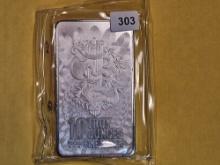 TEN Troy ounce .999 fine silver Art Bar