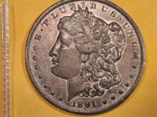 ** KEY DATE ** 1891-CC Morgan Dollar in Extra Fine plus