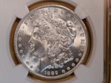 NGC 1889 Morgan Dollar in Mint State 64