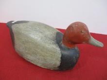 1930's Morris Boat Works Hamilton, Ontario Hollow Body Redhead Decoy