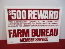 Farm Bureau $500 Reward Sign