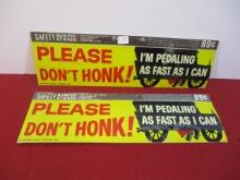 Novelty Safety Bumper Stickers (Pair)