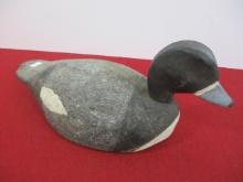 Hand Carved Antique Wooden Bluebill decoy