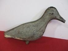 *RARE DECOY-Late 1800's Tin 2-Piece Morning Dove Decoy