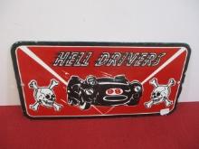 Hell Drivers Porcelain Novelty License Plate