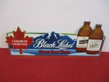 Black Label Beer NOS Die Cut Advertising