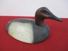 F. Stiers La Salle Ontario Hand Carved Wooden Canvasback Decoy