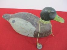 1940's Cec Johns Port Hope Ontario Canada Mallard Drake Decoy