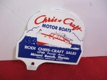 Chris Craft Motor Boats Porcelain License Plate Topper