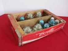 Vintage Coca-Cola Advertising Crate w/ Insulators