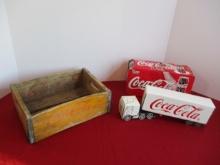 Vintage Coca-Cola Advertising Crate w/ Extras