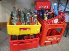 Large Mixed Coca-Cola Advertising Crate & Bottle Lot