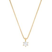 18K Yellow Gold Setting with 0.33ct Diamond Pendant