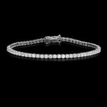 14K White Gold and 2.88ct Diamond Bracelet