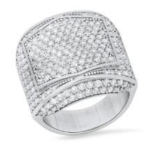 14K White Gold and 2.93ct Diamond Ring