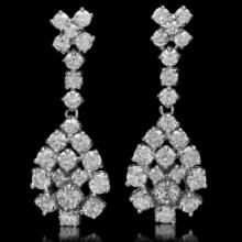 14K Gold 3.14ct Diamond Earrings