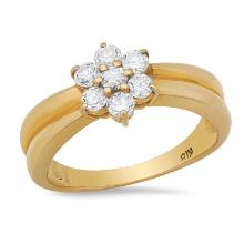 18K Yellow Gold Setting with 0.50ct Diamond Ladies Ring