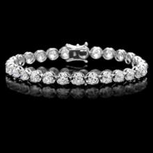 18K White Gold and 9.62ct Diamond Bracelet