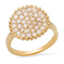 14K Yellow Gold Setting with 1.38ct Diamond Ladies Ring