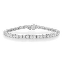 14K White Gold Setting with 5.33ct Diamond Bracelet