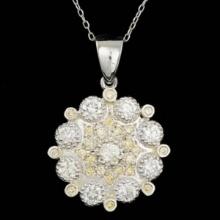 14K Gold 2.07ct Diamond Pendant