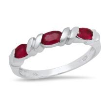 14K Whire Gold Setting with 0.68ct Ruby Ladies Ring