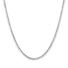 14K White Gold Setting with 9.66ct Diamond Necklace