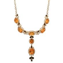 14K Yellow Gold Setting with 43.80ct Citrine, 4.40ct Smokey Quartz and 3.17ct Diamond LALI" Designor