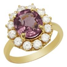 14k Yellow Gold 3.46ct Spinel 1.23ct Diamond Ring