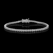 14k White Gold 4.89ct Diamond Bracelet