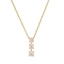 14K Yellow Gold Setting with 1.00ct Diamond Ladies Pendant