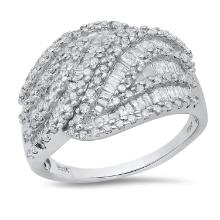 14K White Gold Setting with 1.5ct Diamond Ladies Ring