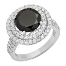 14k White Gold 3.15ct & 1.22ct Diamond Ring