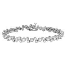 14k White Gold 3.42ct Diamond Bracelet