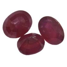 15.36 ctw Oval Mixed Ruby Parcel