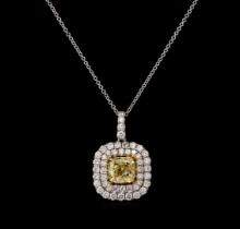 14KT Two-Tone Gold 2.15 ctw Diamond Pendant