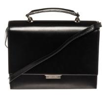 Saint Laurent Black Leather Babylone SHW Top Handle Bag