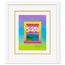 Umbrella Man with Rainbow Sky on Blends by Peter Max