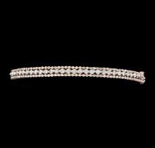 1.68 ctw Diamond Bangle Bracelet - 14KT Rose Gold