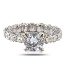 1.58 ctw G COLOR I1 CLARITY CENTER Diamond 14K White Gold Ring (4.78 ctw Diamond