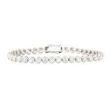 3.20 ctw Round Brilliant Cut Diamond Tennis Bracelet - 14KT White Gold