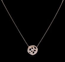 0.77 ctw Diamond Necklace - 14KT Rose Gold