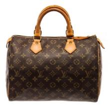 Louis Vuitton Brown Monogram Canvas Speedy 30 Satchel Bag