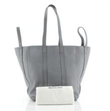 Balenciaga Laundry Cabas Tote Leather Small Gray