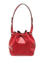 Louis Vuitton Red Epi Leather Petit Noe Bucket Bag