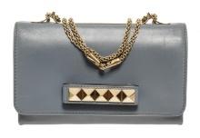 Valentino Grey Leather VA Va Voom Shoulder Bag